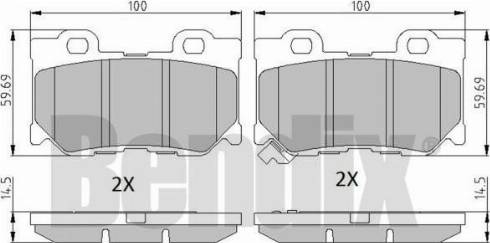 BENDIX 510852 - Гальмівні колодки, дискові гальма autozip.com.ua