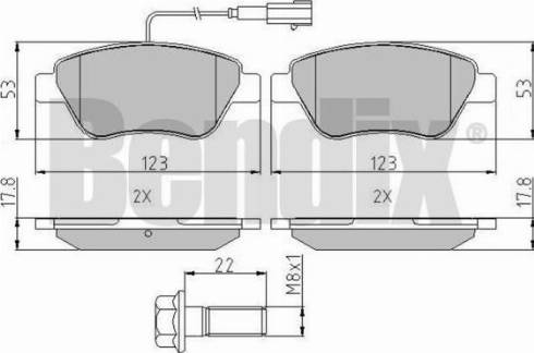 BENDIX 510884 - Гальмівні колодки, дискові гальма autozip.com.ua