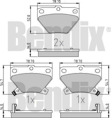 BENDIX 510359 - Гальмівні колодки, дискові гальма autozip.com.ua