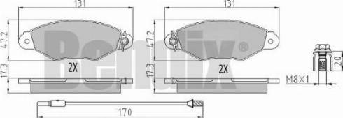 BENDIX 510351 - Гальмівні колодки, дискові гальма autozip.com.ua