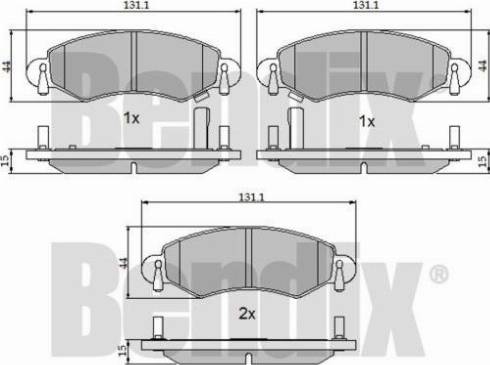 BENDIX 510367 - Гальмівні колодки, дискові гальма autozip.com.ua