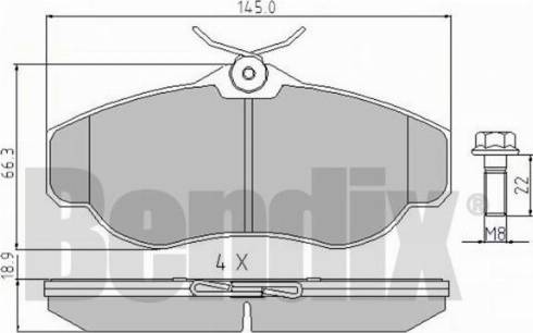 BENDIX 510313 - Гальмівні колодки, дискові гальма autozip.com.ua