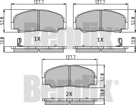 BENDIX 510330 - Гальмівні колодки, дискові гальма autozip.com.ua