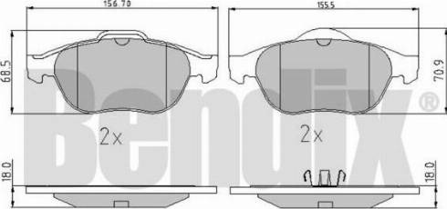 BENDIX 510377 - Гальмівні колодки, дискові гальма autozip.com.ua