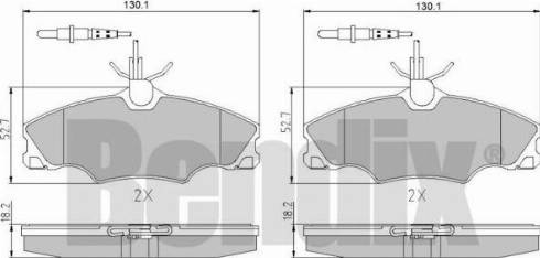 BENDIX 510291 - Гальмівні колодки, дискові гальма autozip.com.ua