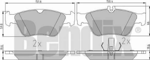 BENDIX 510293 - Гальмівні колодки, дискові гальма autozip.com.ua