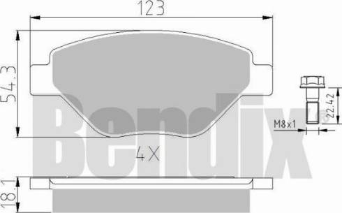 BENDIX 510241 - Гальмівні колодки, дискові гальма autozip.com.ua