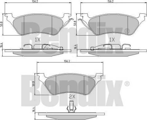 BENDIX 510248 - Гальмівні колодки, дискові гальма autozip.com.ua