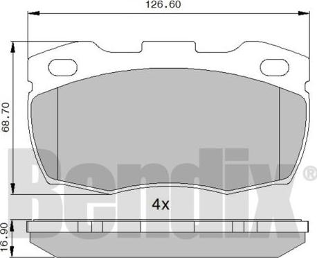 BENDIX 510260 - Гальмівні колодки, дискові гальма autozip.com.ua