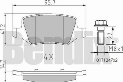 BENDIX 510209 - Гальмівні колодки, дискові гальма autozip.com.ua