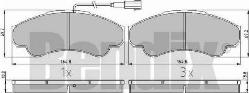 BENDIX 510212 - Гальмівні колодки, дискові гальма autozip.com.ua