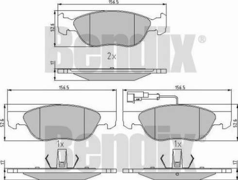 BENDIX 510287 - Гальмівні колодки, дискові гальма autozip.com.ua