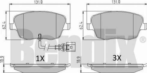 BENDIX 510234 - Гальмівні колодки, дискові гальма autozip.com.ua