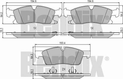 BENDIX 510793 - Гальмівні колодки, дискові гальма autozip.com.ua