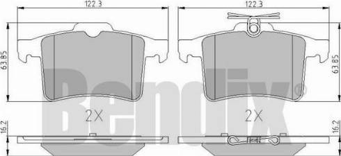 BENDIX Braking 510792 - Гальмівні колодки, дискові гальма autozip.com.ua