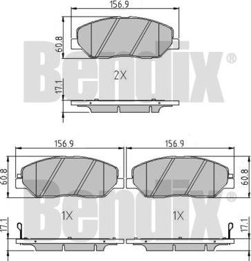 BENDIX 510746 - Гальмівні колодки, дискові гальма autozip.com.ua