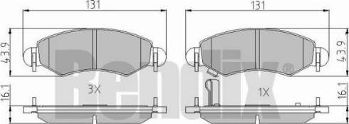 BENDIX 510750 - Гальмівні колодки, дискові гальма autozip.com.ua