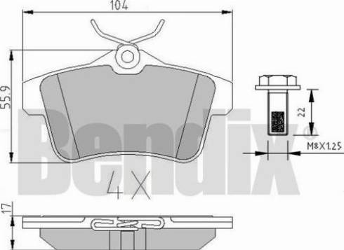 BENDIX 510766 - Гальмівні колодки, дискові гальма autozip.com.ua