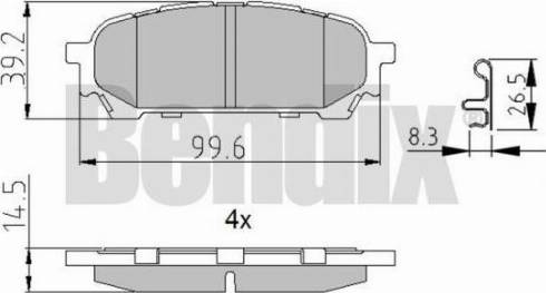 BENDIX 510705 - Гальмівні колодки, дискові гальма autozip.com.ua