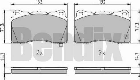 BENDIX 510786 - Гальмівні колодки, дискові гальма autozip.com.ua