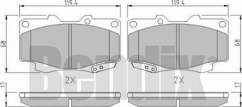 BENDIX 510774 - Гальмівні колодки, дискові гальма autozip.com.ua