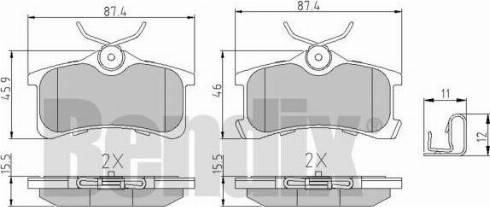 BENDIX 510778 - Гальмівні колодки, дискові гальма autozip.com.ua