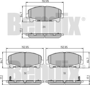 BENDIX 510773 - Гальмівні колодки, дискові гальма autozip.com.ua