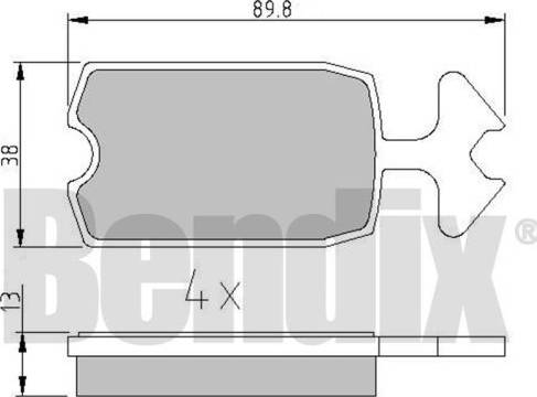 BENDIX 511014 - Гальмівні колодки, дискові гальма autozip.com.ua