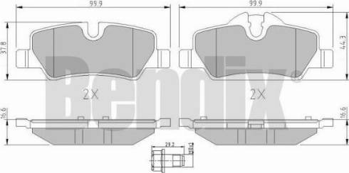 BENDIX 511194 - Гальмівні колодки, дискові гальма autozip.com.ua