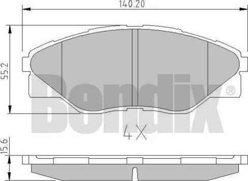 BENDIX 511143 - Гальмівні колодки, дискові гальма autozip.com.ua