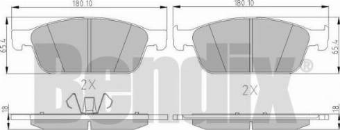 BENDIX 511107 - Гальмівні колодки, дискові гальма autozip.com.ua