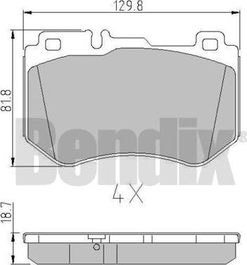 BENDIX 511188 - Гальмівні колодки, дискові гальма autozip.com.ua