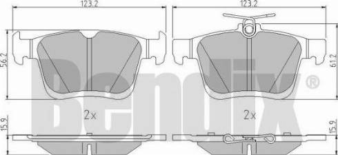 BENDIX 511182 - Гальмівні колодки, дискові гальма autozip.com.ua