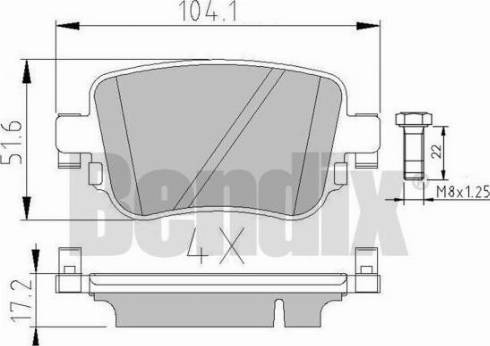 BENDIX 511132 - Гальмівні колодки, дискові гальма autozip.com.ua