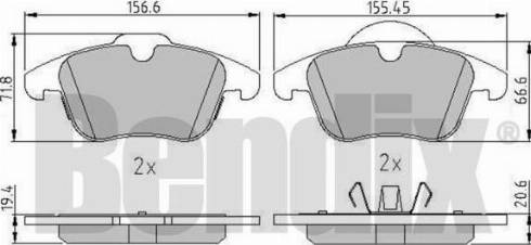 BENDIX 511342 - Гальмівні колодки, дискові гальма autozip.com.ua