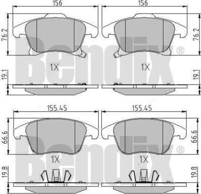 BENDIX 511271 - Гальмівні колодки, дискові гальма autozip.com.ua