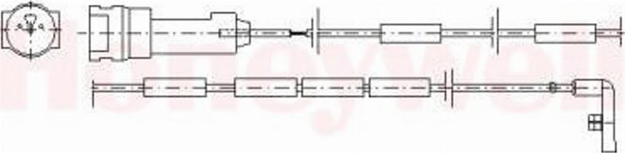 BENDIX 581341 - Сигналізатор, знос гальмівних колодок autozip.com.ua