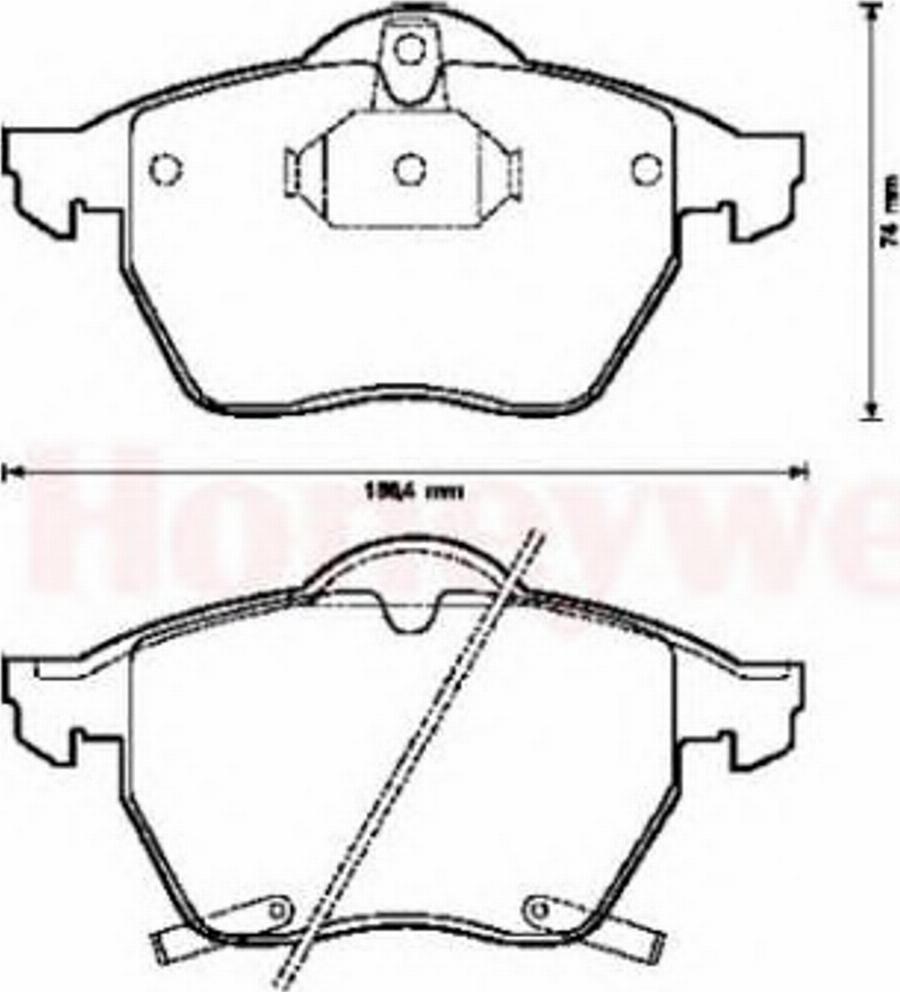 BENDIX 571997B - Гальмівні колодки, дискові гальма autozip.com.ua