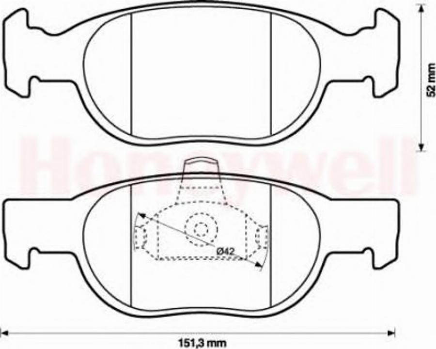 BENDIX 571949B - Гальмівні колодки, дискові гальма autozip.com.ua