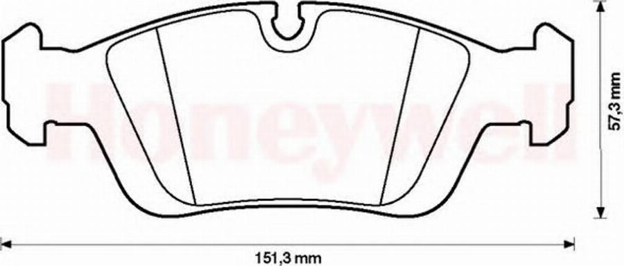 BENDIX 571959B - Гальмівні колодки, дискові гальма autozip.com.ua