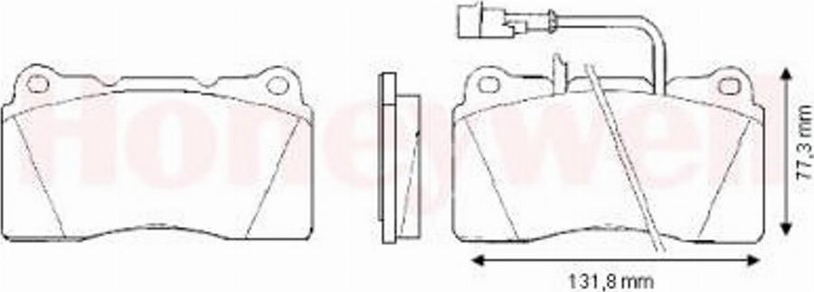 BENDIX 571952 B - Гальмівні колодки, дискові гальма autozip.com.ua