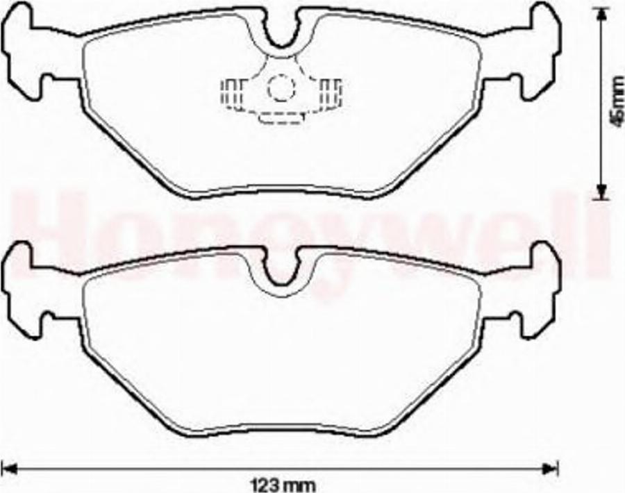 BENDIX 571960B - Гальмівні колодки, дискові гальма autozip.com.ua