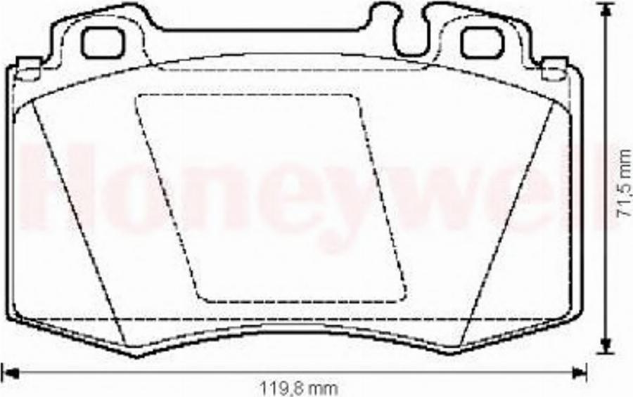 BENDIX 571961B - Гальмівні колодки, дискові гальма autozip.com.ua