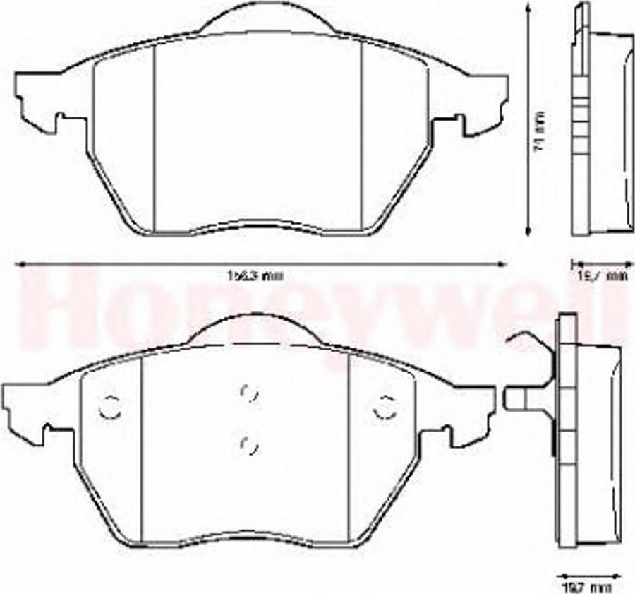 BENDIX 571935B - Гальмівні колодки, дискові гальма autozip.com.ua