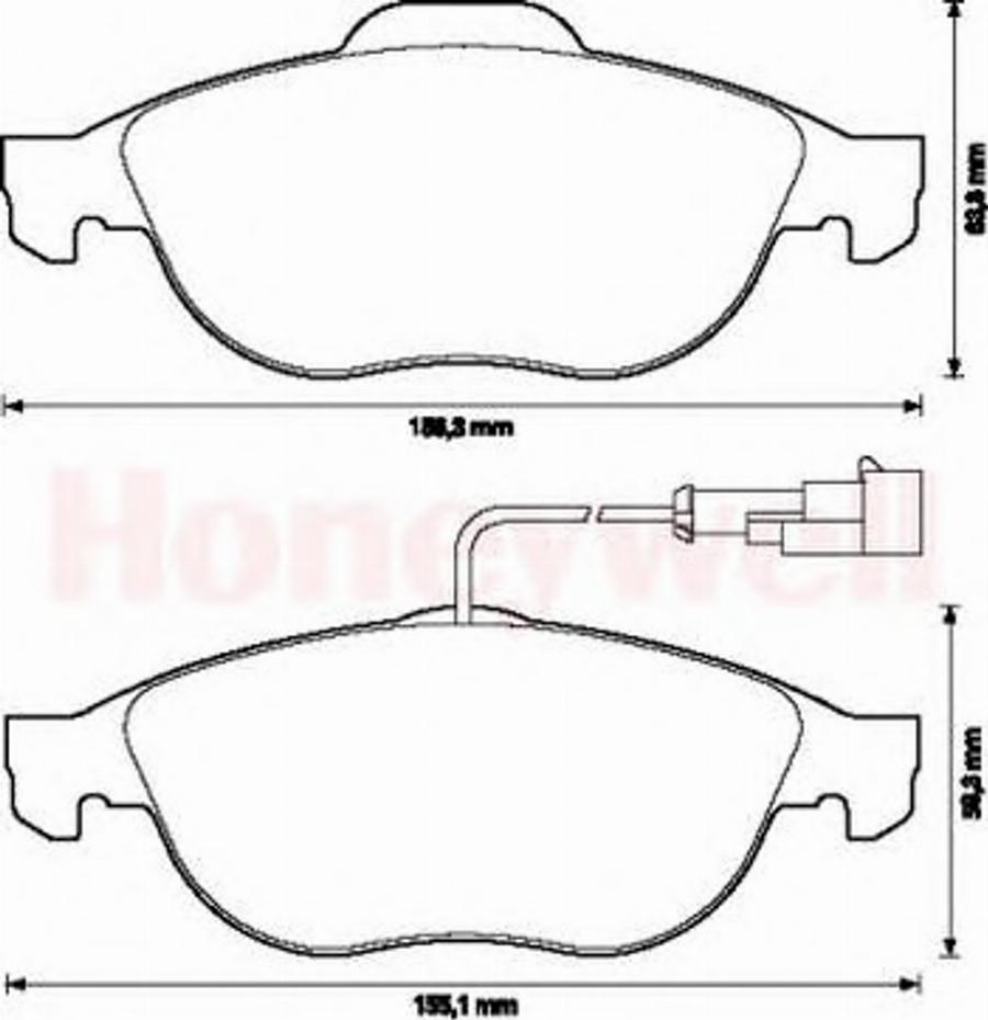 BENDIX 571933B - Гальмівні колодки, дискові гальма autozip.com.ua