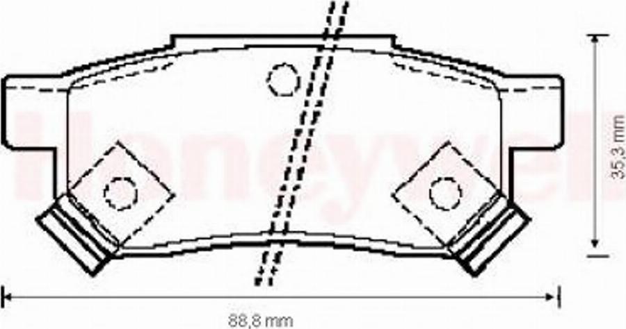 BENDIX 571977B - Гальмівні колодки, дискові гальма autozip.com.ua