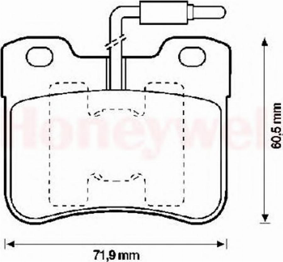 BENDIX 571473B - Гальмівні колодки, дискові гальма autozip.com.ua