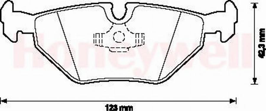 BENDIX 571546B - Гальмівні колодки, дискові гальма autozip.com.ua