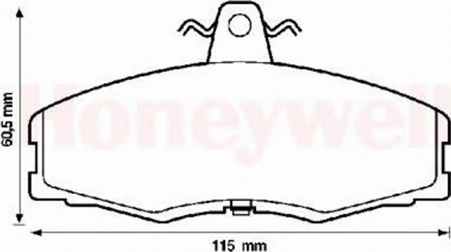 BENDIX 571540B - Гальмівні колодки, дискові гальма autozip.com.ua