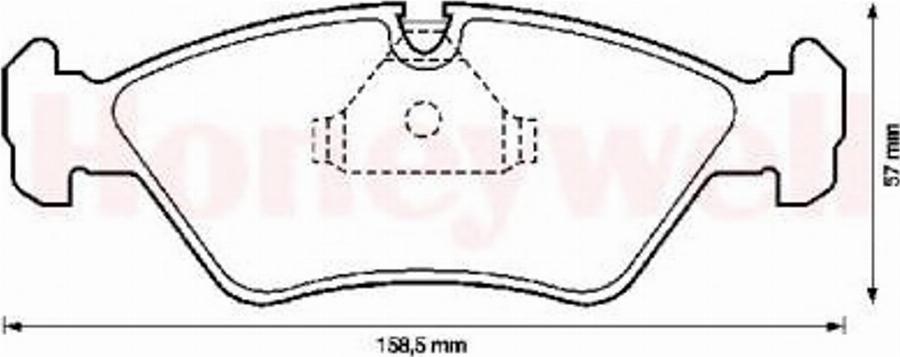 BENDIX 571542B - Гальмівні колодки, дискові гальма autozip.com.ua